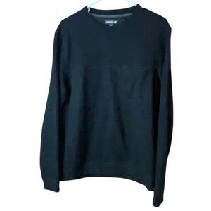 Toad&Co Heritage Minimalist Sweater Knit Pullover Black Men M